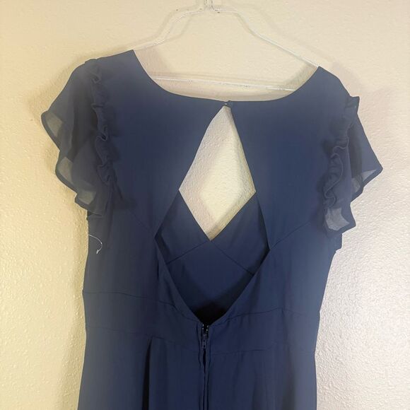 Modcloth Navy You’re Flowing Places Dress 10 - Picture 6 of 8